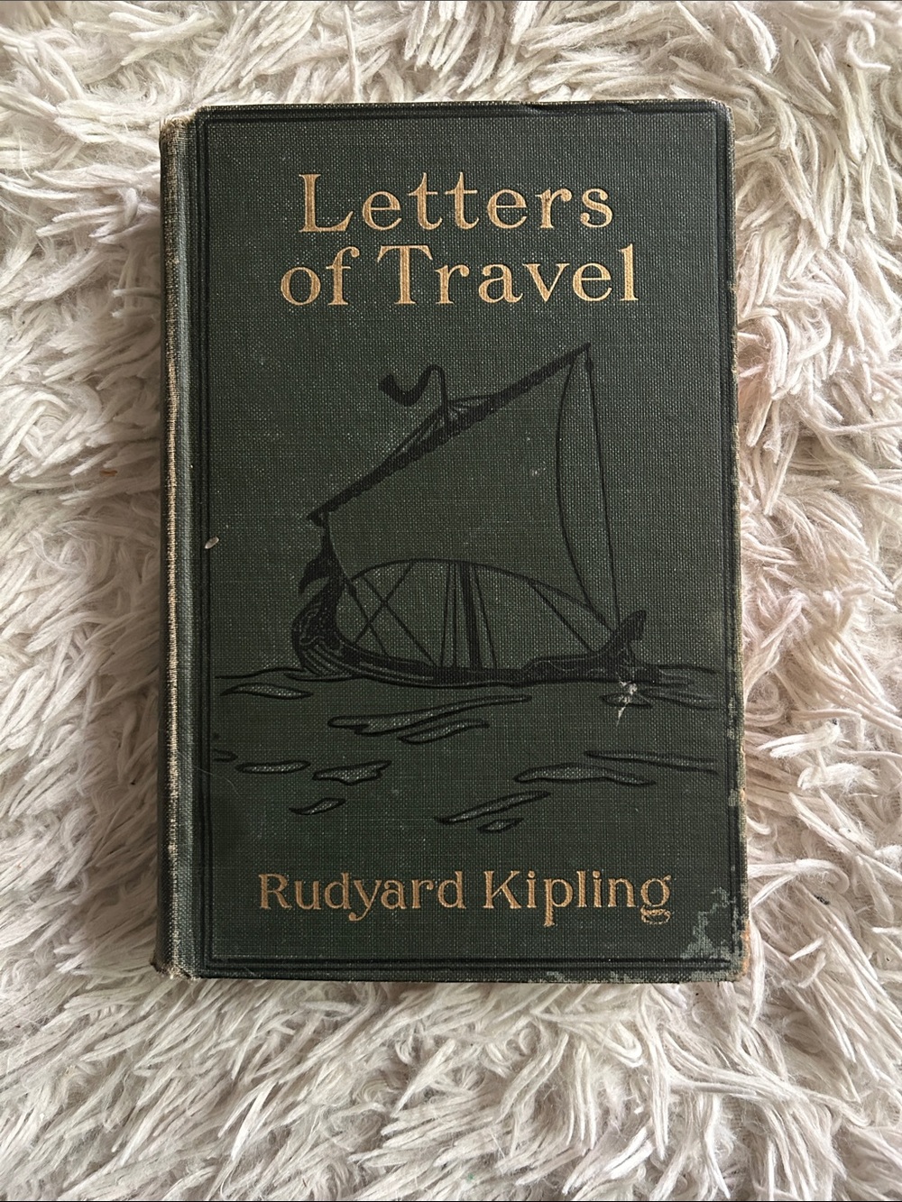 Letters of Travel by Rudyard Kipling - Dark Green Clothbound Book, antique